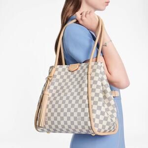 Louis Vuitton Damier Azur Propriano Tote Bag Rose Ballerine